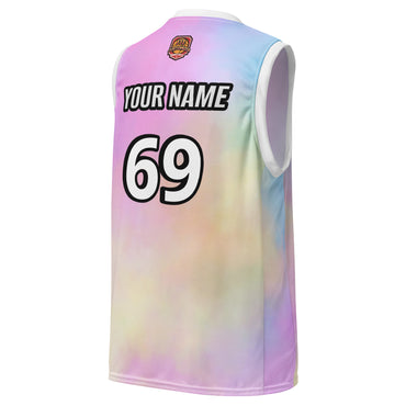 Custom basketball jersey with personalized name and number by Fitcustomizer Oy