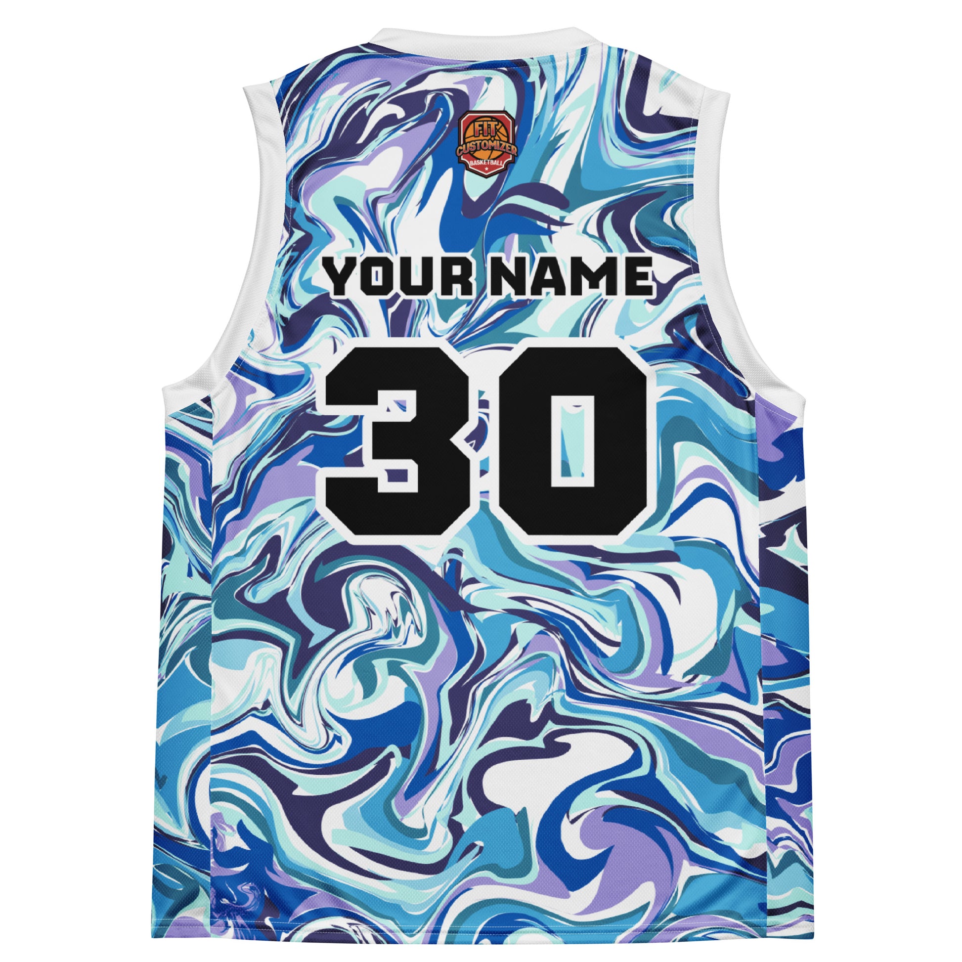 Personalized basketball jersey with custom name and number