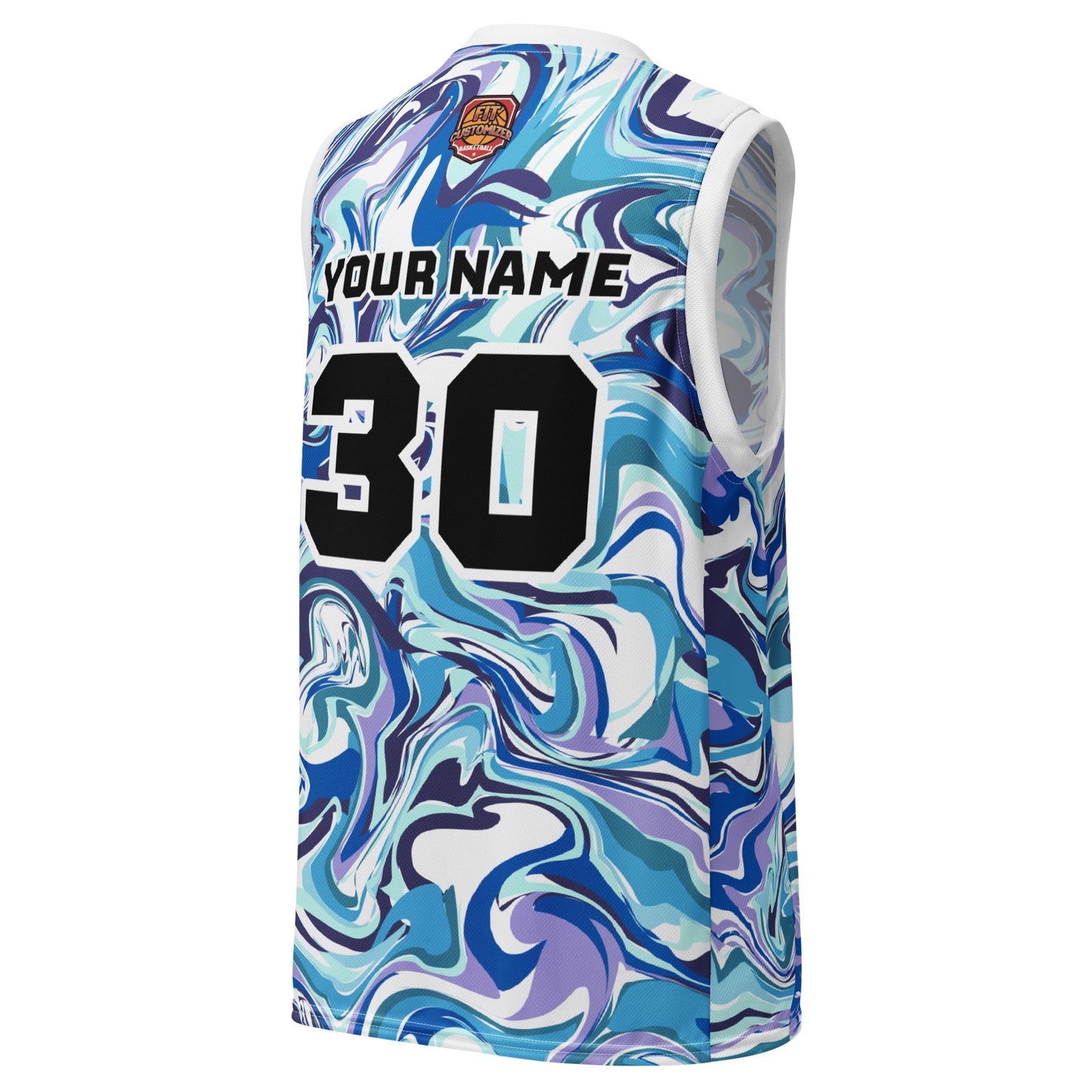 Personalized basketball jersey with custom name and number
