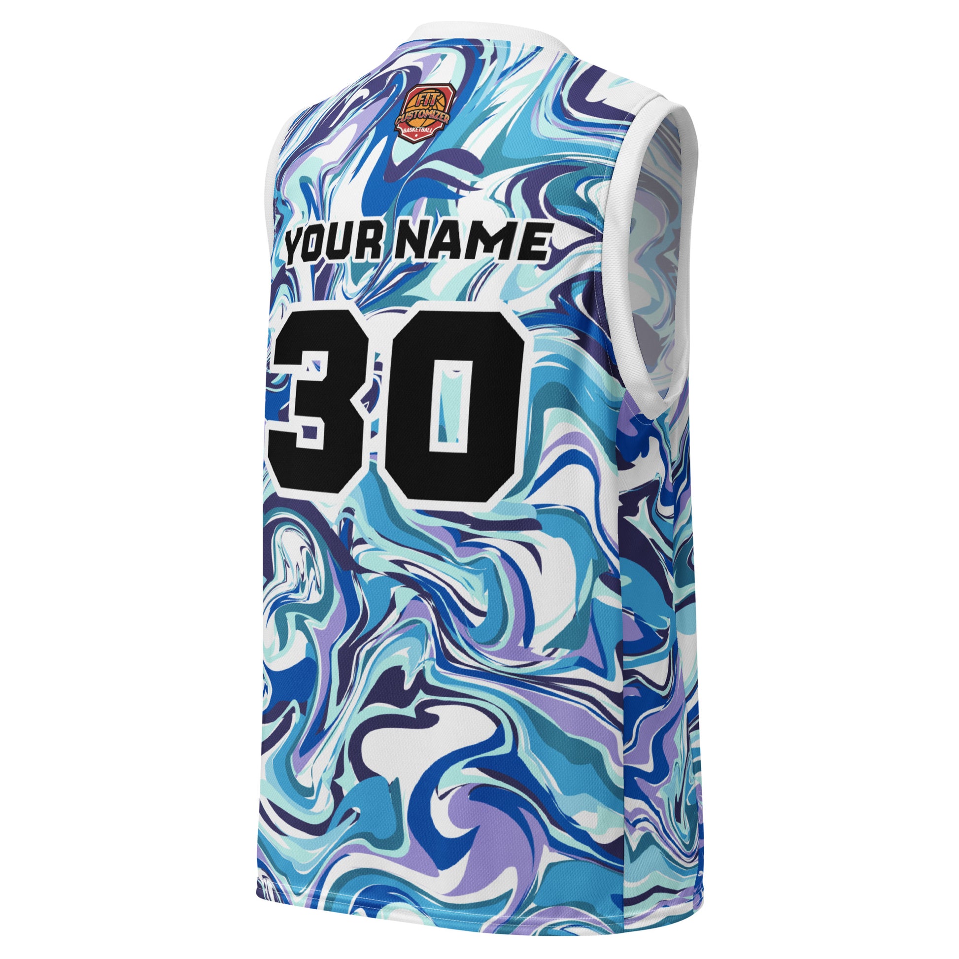 Personalized basketball jersey with custom name and number