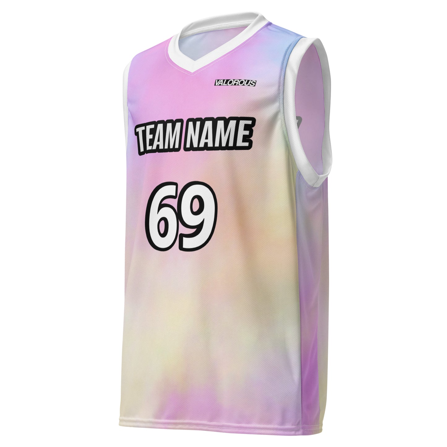 Custom basketball jersey with personalized name and number by Fitcustomizer Oy
