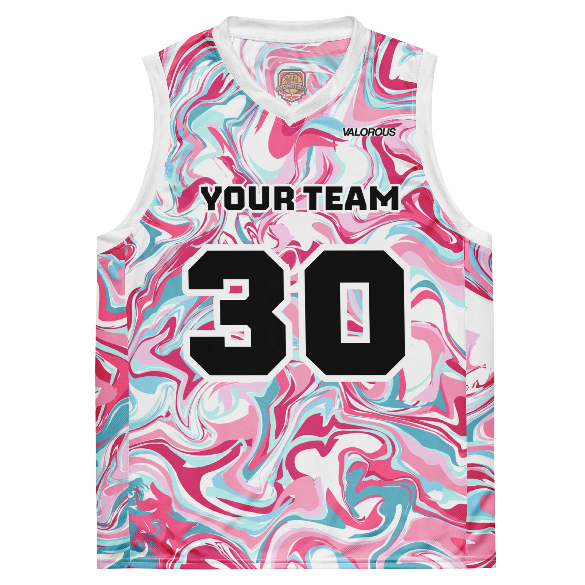 Personalized basketball jersey with custom name and number