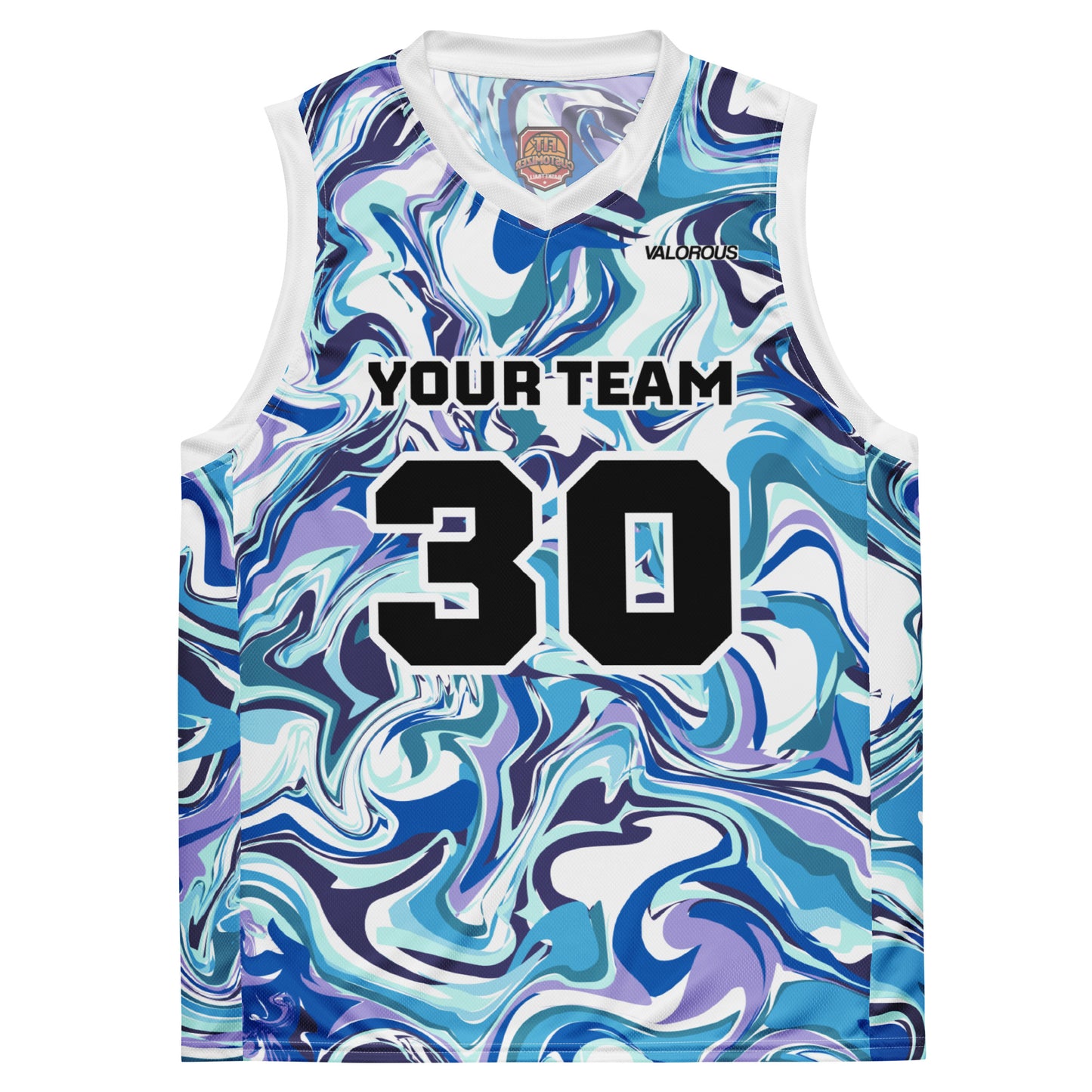Personalized basketball jersey with custom name and number