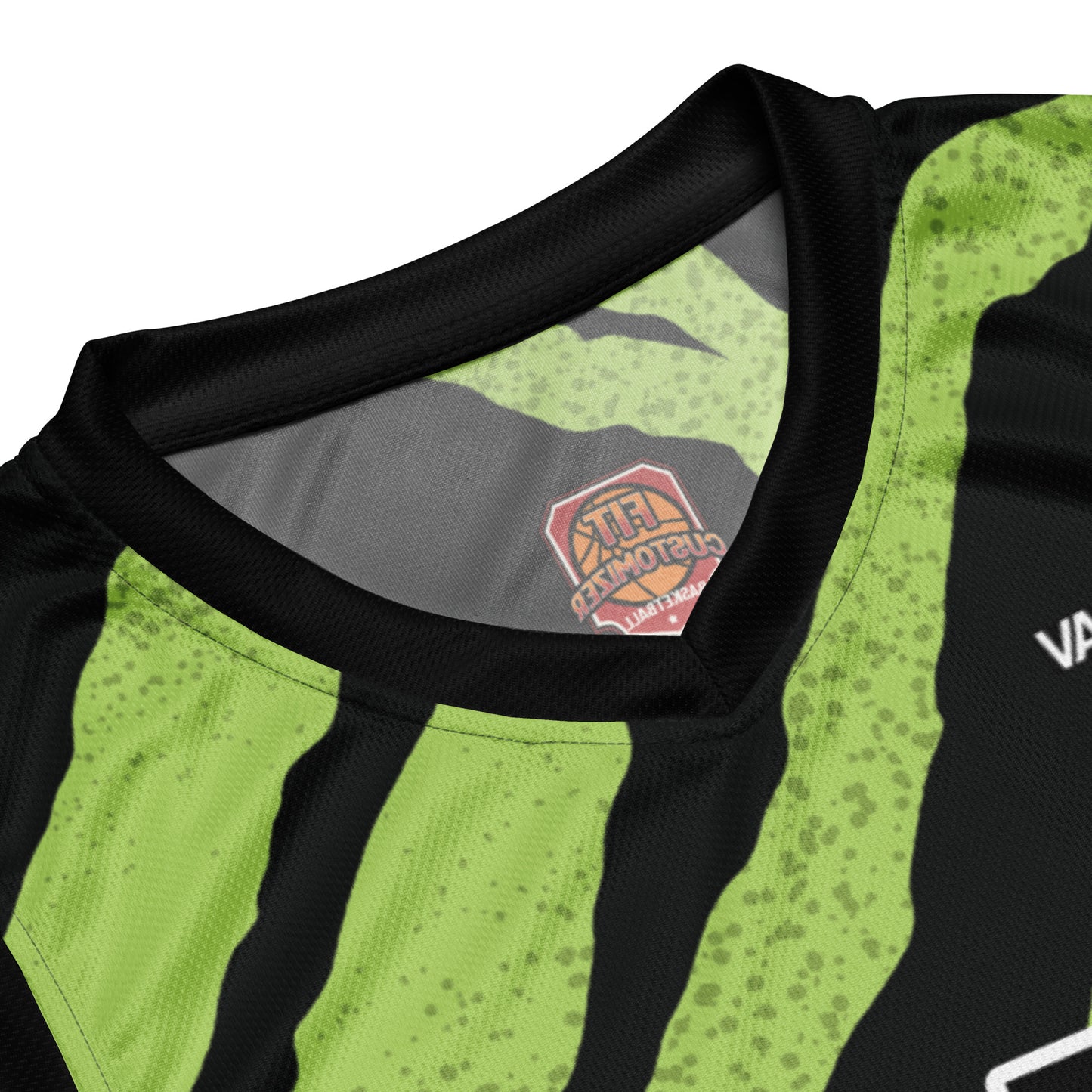 Basketball Jersey Green Tiger (Unisex Customizable Basketball Jersey