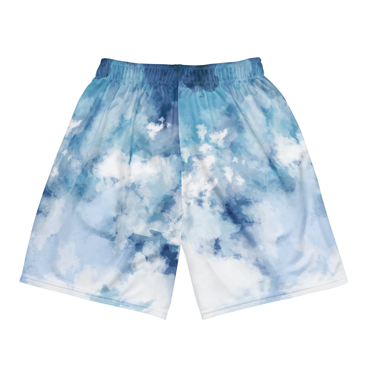 Blue Light unisex basketball shorts made from recycled mesh