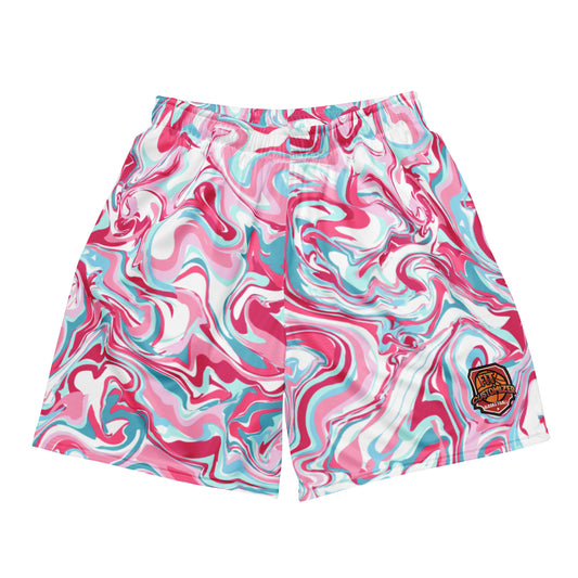 Custom team basketball shorts made from recycled fabric