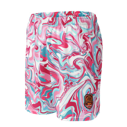 Custom team basketball shorts made from recycled fabric