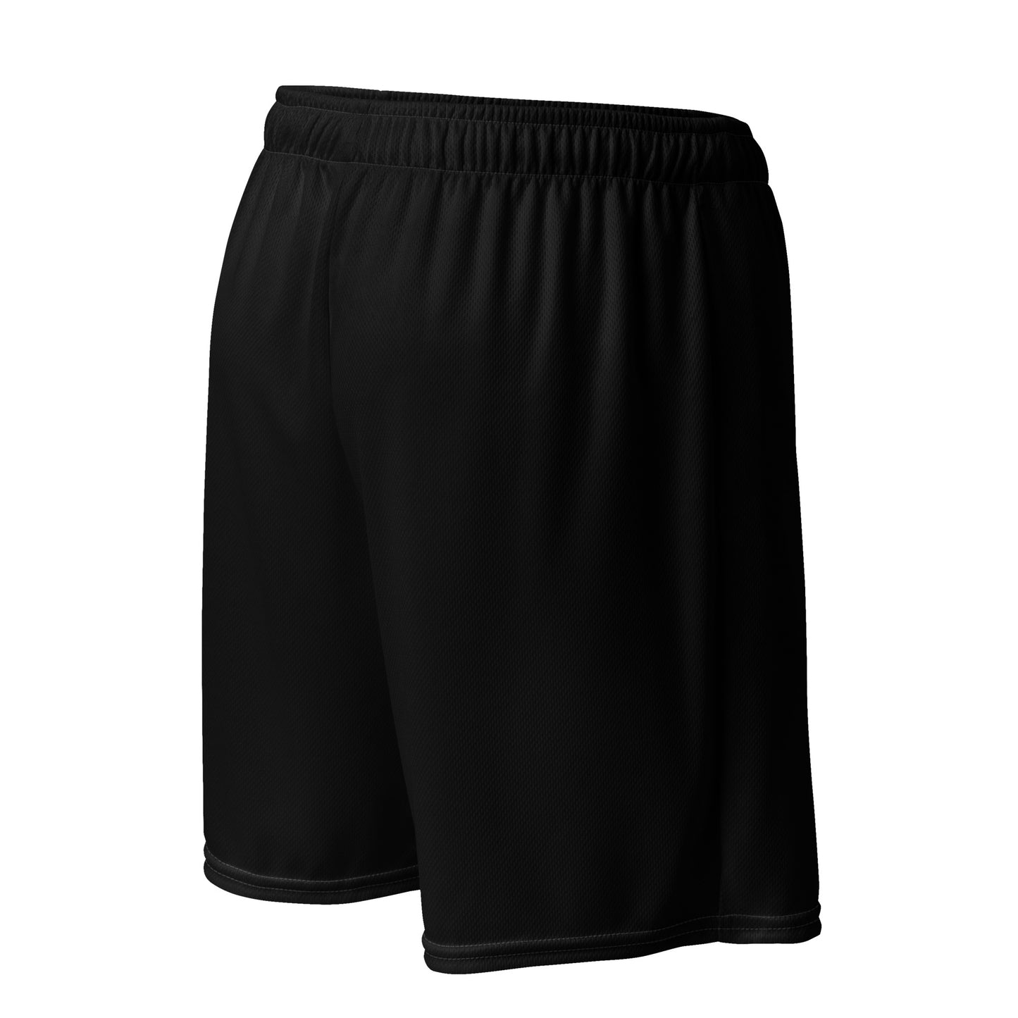 Sustainable moisture-wicking black basketball shorts