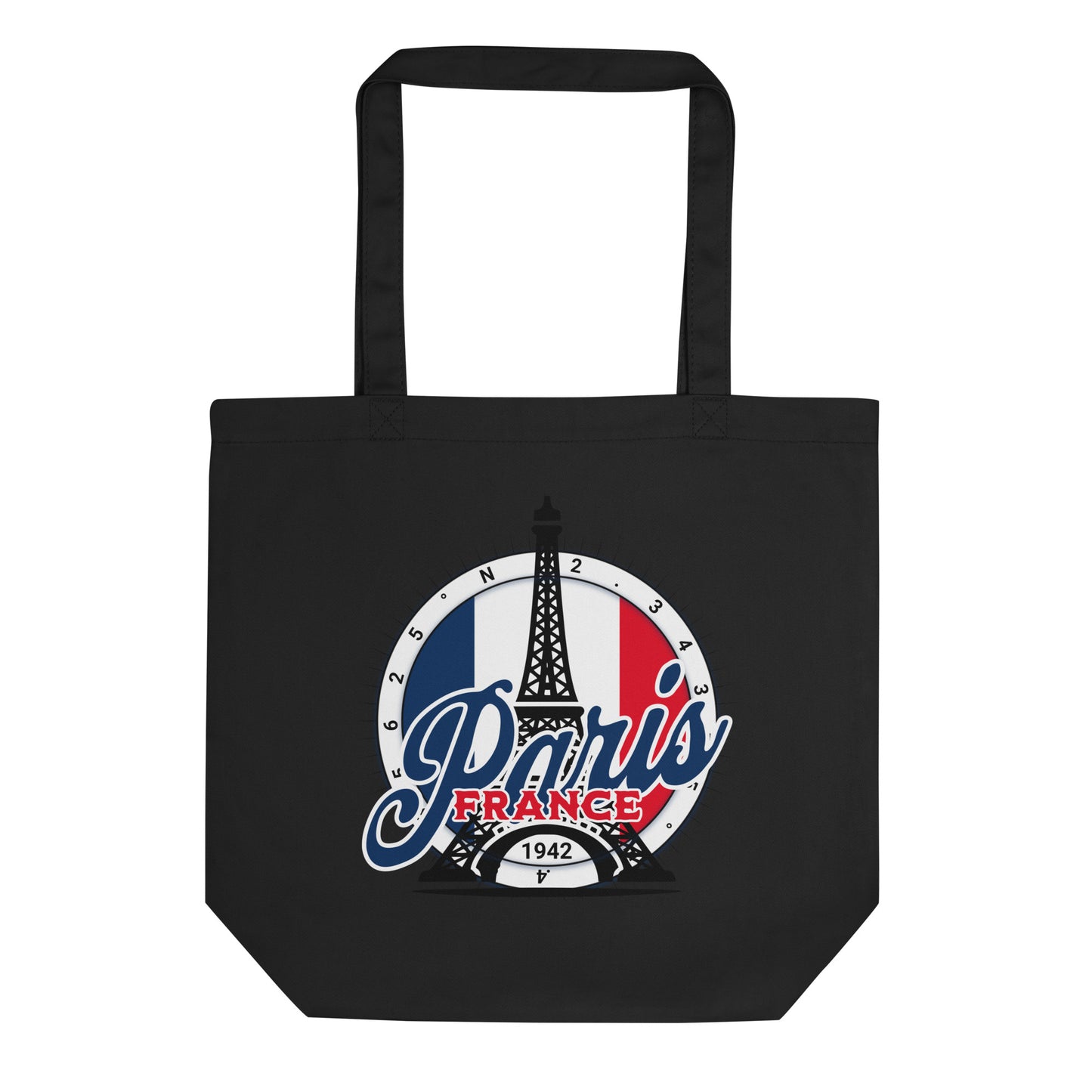 Paris France Organic Cotton Tote Bag by Fitcustomizer – eco-friendly reusable shopping bag