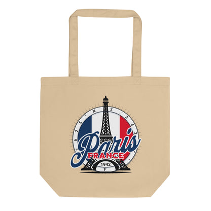 Eco-friendly Paris France tote bag made from 100% organic cotton – sustainable everyday bag