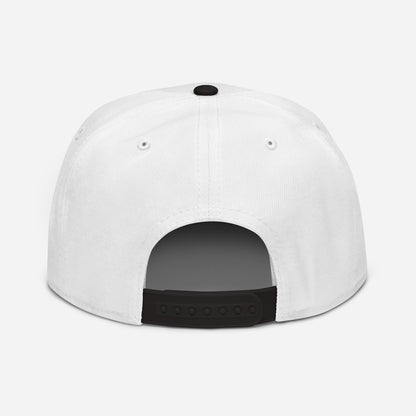 Back view of Berlin snapback showing adjustable strap