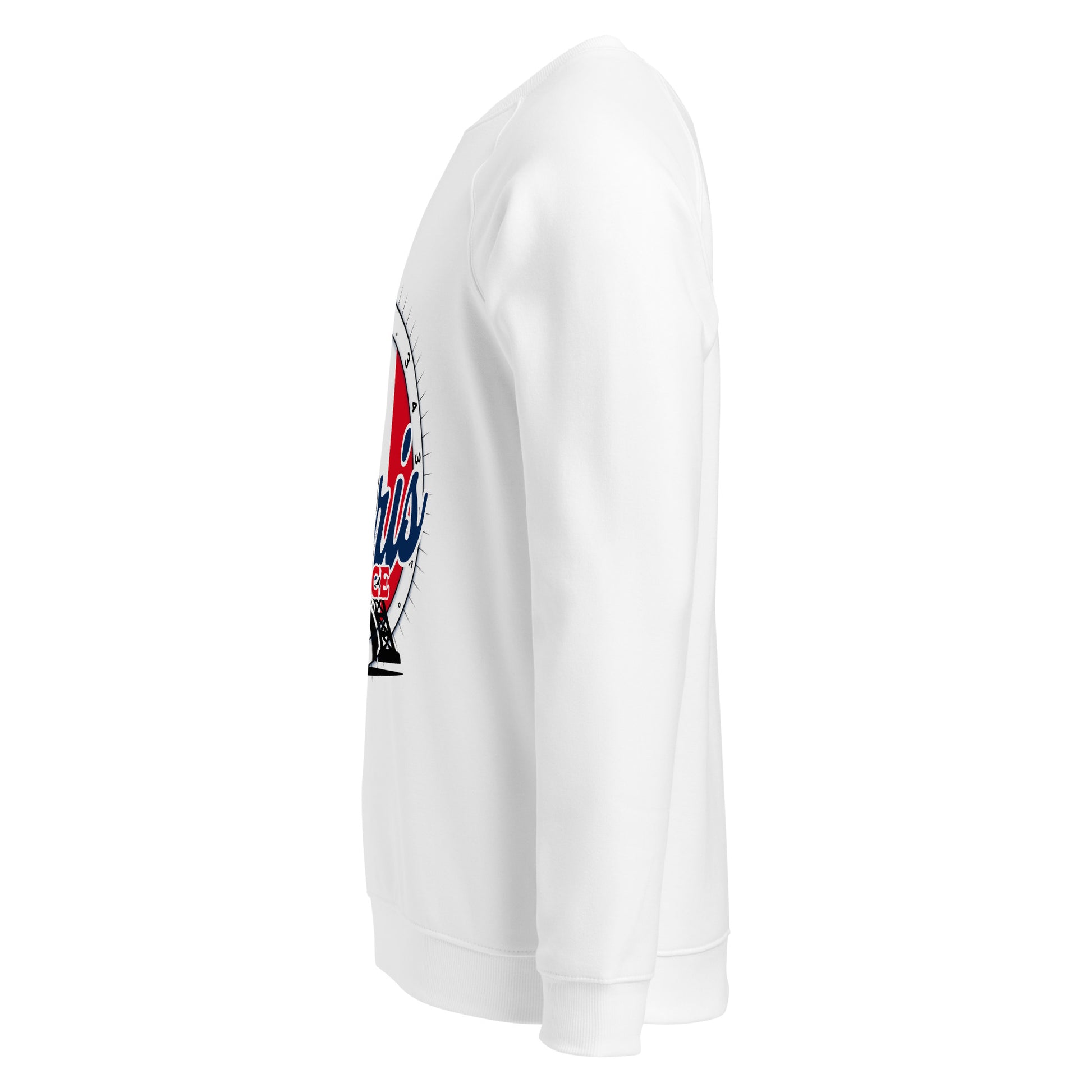 Paris France Unisex Organic Raglan Sweatshirt by Fitcustomizer Oy – Sustainable French Style Sweatshirt in Organic Cotton
